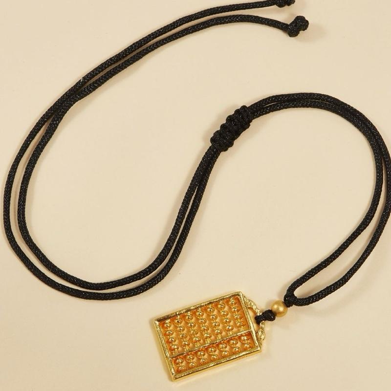 Ziyang Abacus Pendant Necklace For Women and Men Jewelry Accessories with Black Cord