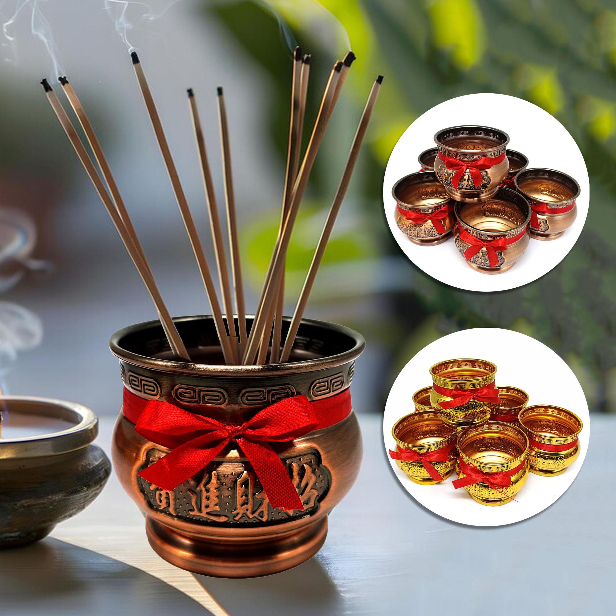Ziyang 1PC Lucky Charm Chinese Incense Holder Made of Stainless Steel for Home and Event Ornaments