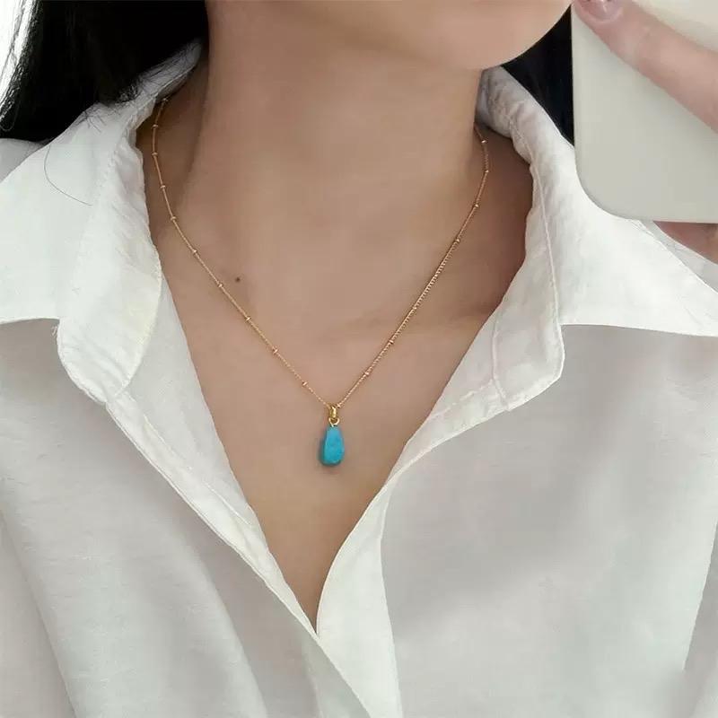 Natural crystal Energy Stone Necklace  lapis lazuli Stone Necklace  for women lapis lazuli faceted Necklace For gift Lucky charm