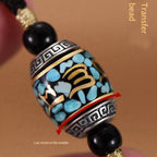 Ziyang Retro Tibetan Six-Syllable Mantra Auspicious Bead Necklace with Prayer Bead Pendant Unisex Fashionable Light Luxury Chain Cord