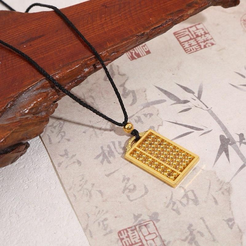 Ziyang Abacus Pendant Necklace For Women and Men Jewelry Accessories with Black Cord