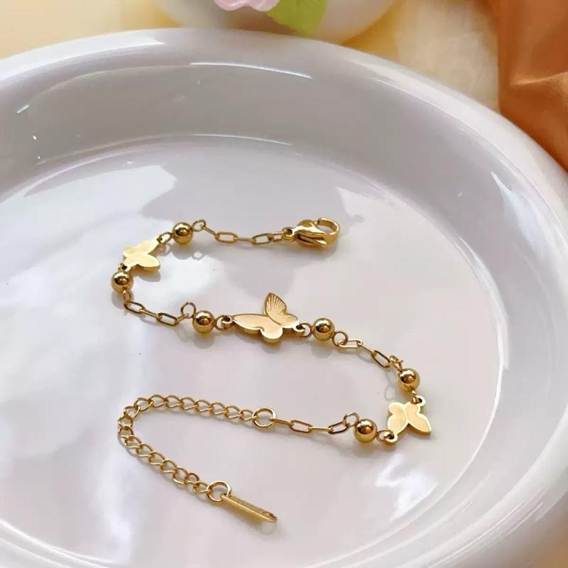 Ziyang Butterfly Adjusted Bracelet Non-Tarnish For Women - Luxurious and Simple Titanium Fashion Jewelry with Elegant Butterfly Design & Adjustable with Box