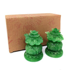 Ziyang Jade Lucky Tree & Jade Money Bag Feng Shui Display 6x9.5cm (1 pair) Ornaments Decor