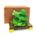 Ziyang fengshui lucky-charm jade Dragon Turtle with jade money coin Treasure Pot for home office lucky for business Ornaments Decor Gift