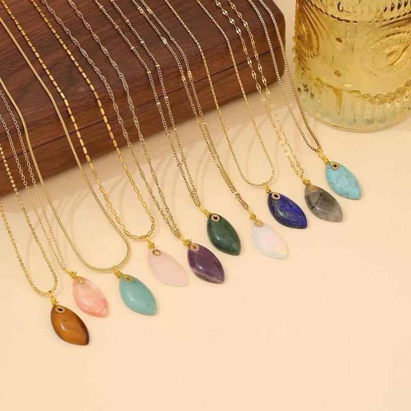 Natural crystal Energy Stone Necklace  lapis lazuli Stone Necklace  for women lapis lazuli faceted Necklace For gift Lucky charm