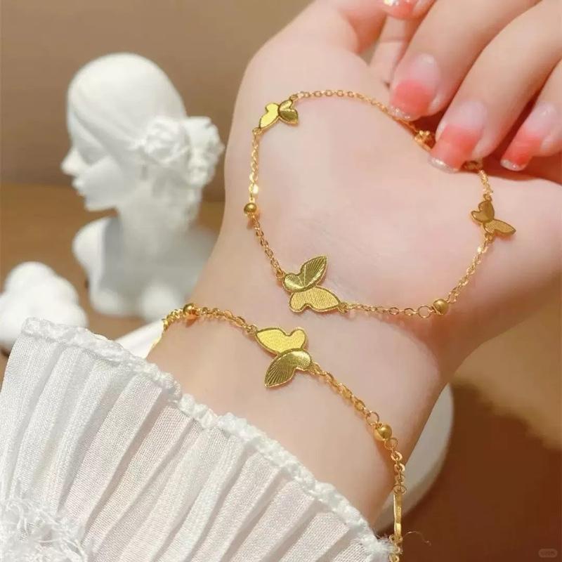 Ziyang Butterfly Adjusted Bracelet Non-Tarnish For Women - Luxurious and Simple Titanium Fashion Jewelry with Elegant Butterfly Design & Adjustable with Box