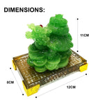 Ziyang fengshui lucky-charm jade Dragon Turtle with jade money coin Treasure Pot for home office lucky for business Ornaments Decor Gift