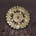 Ziyang Fengshui 5 Small Bats Lucky Coin Amulet Ornaments Decor Circle