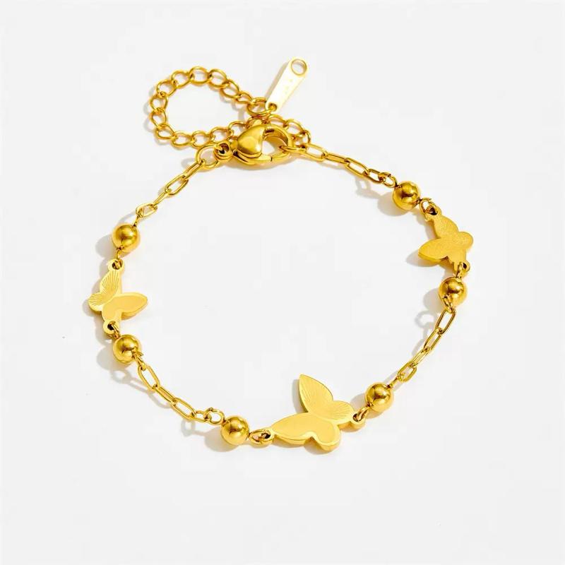 Ziyang Butterfly Adjusted Bracelet Non-Tarnish For Women - Luxurious and Simple Titanium Fashion Jewelry with Elegant Butterfly Design & Adjustable with Box
