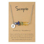 Ziyang 12 Constellation Natural Stone Beads Lucky Necklace for Men and Women - Fashion Jewelry Gift