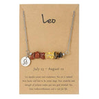Ziyang 12 Constellation Natural Stone Beads Lucky Necklace for Men and Women - Fashion Jewelry Gift