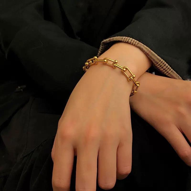 Ziyang U-Shape Horseshoe Bracelet Adjustable Bracelet For Women And Men Non Tarnish Minimalist Fashion Jewelry Accessories With box