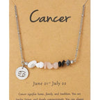 Ziyang 12 Constellation Natural Stone Beads Lucky Necklace for Men and Women - Fashion Jewelry Gift