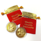 Ziyang Lucky Charm 2026 Year of the Horse Golden Money Foil Lucky Coin For Wealth Health New Year Gift Fengshui Ornaments Decor Decorative Plastic