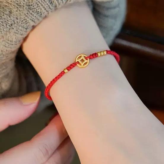 Lucky Red String Bracelet Adjustable Bracelet For Lucky Wealth Women Men Fashion Jewelry with Lucky Coin Amulet Bracelet