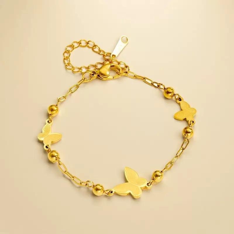 Ziyang Butterfly Adjusted Bracelet Non-Tarnish For Women - Luxurious and Simple Titanium Fashion Jewelry with Elegant Butterfly Design & Adjustable with Box