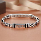 Ziyang Retro Thai Silver Peace Pattern Men's Bracelet Unique Trendy Gift Accessory with Intricate Design