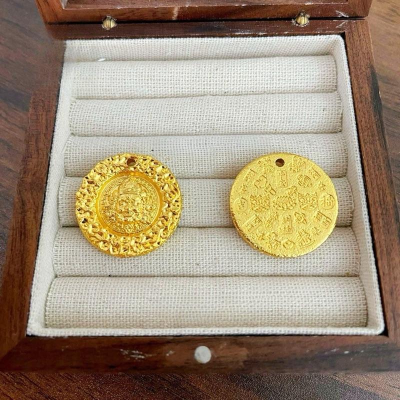 Ziyang Yellow Dzambala Yellow Wealth Guardian Necklace for Women and Men Fashion Jewelry with Intricate Design and Black Cord