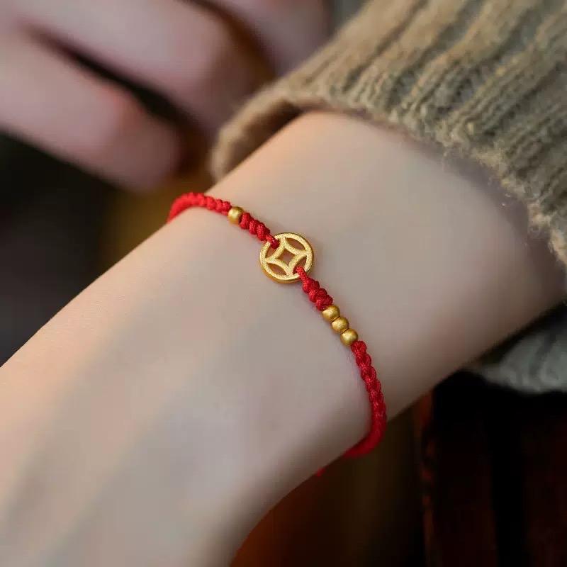 Lucky Red String Bracelet Adjustable Bracelet For Lucky Wealth Women Men Fashion Jewelry with Lucky Coin Amulet Bracelet