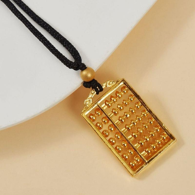 Ziyang Abacus Pendant Necklace For Women and Men Jewelry Accessories with Black Cord