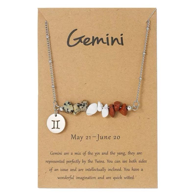 Ziyang 12 Constellation Natural Stone Beads Lucky Necklace for Men and Women - Fashion Jewelry Gift