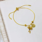 Ziyang Lucky Charm Adjustable Bracelet for Women - Ethnic Style and National Trend with 'Fu' Character Non Tarnish Minimalist Fashion Jewelry