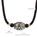 Ziyang Retro Tibetan Six-Syllable Mantra Auspicious Bead Necklace with Prayer Bead Pendant Unisex Fashionable Light Luxury Chain Cord