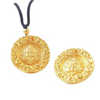 Ziyang Yellow Dzambala Yellow Wealth Guardian Necklace for Women and Men Fashion Jewelry with Intricate Design and Black Cord
