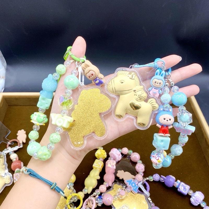 Ziyang Little Horse Keychain Pendant Bag Charm Key Holder Car Charm Hanging Decoration with Colorful Beads and Adorable Horse Design
