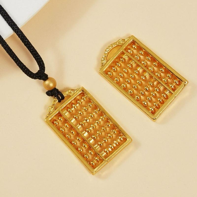 Ziyang Abacus Pendant Necklace For Women and Men Jewelry Accessories with Black Cord
