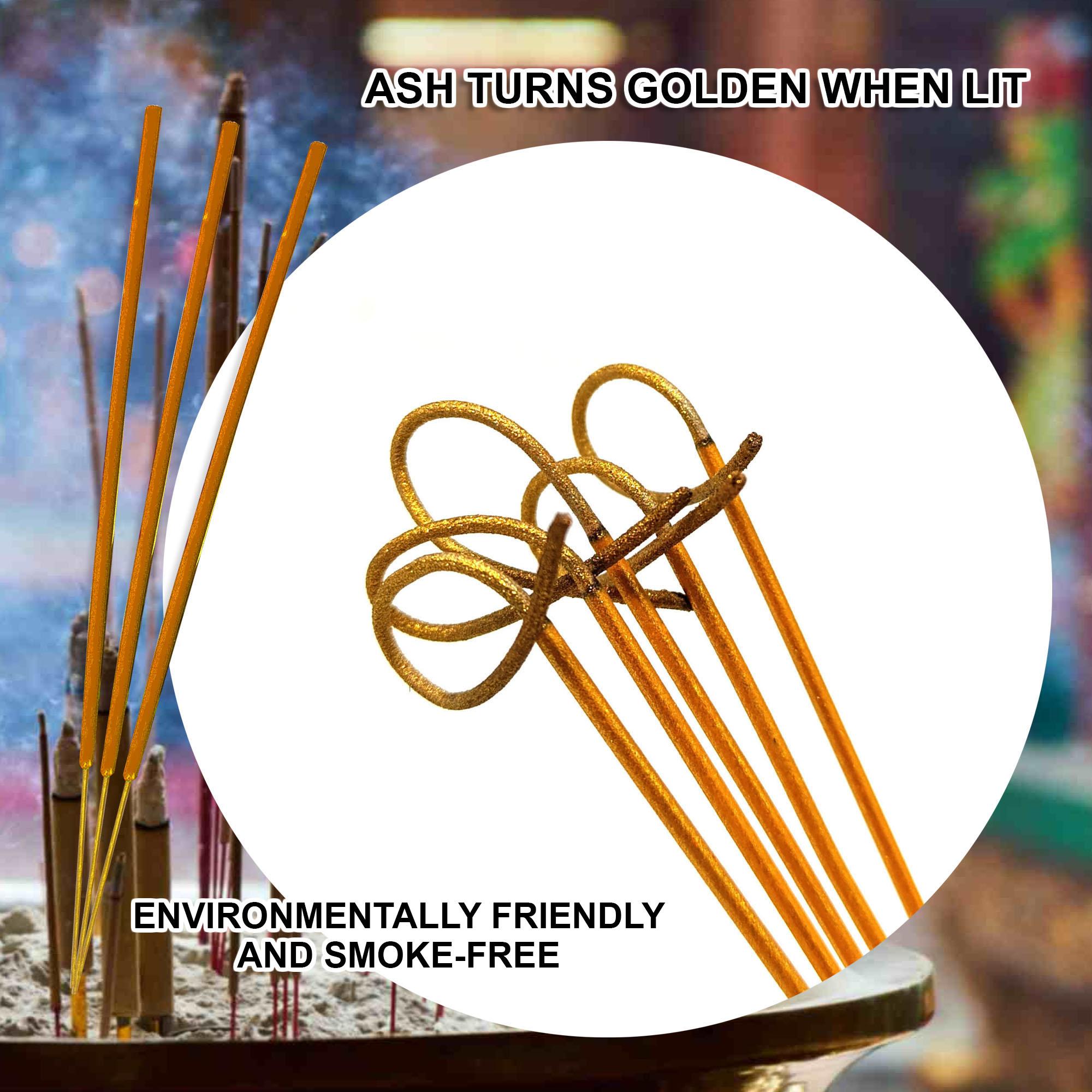 Ziyang 300Pcs 1Pack Blessed Yellow Chinese Incense Sticks Environmentally friendly and smoke-free for Blessings Wishes and Bad Spirit Mosquito Repellent Pabango