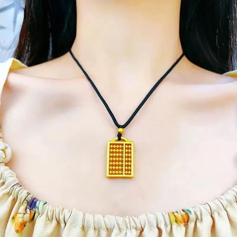 Ziyang Abacus Pendant Necklace For Women and Men Jewelry Accessories with Black Cord