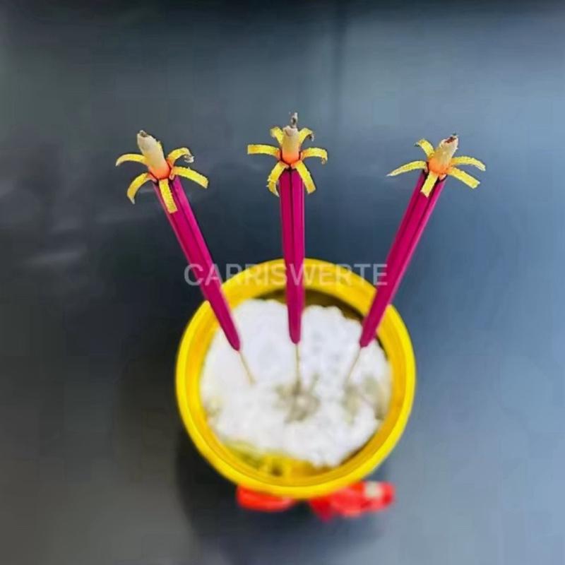 Ziyang 18pcs Flowers Bloom in Prosperity Chinese Incense Sticks for Blessings Wishes & Bad Spirit with Flower Ash Effect Aroma