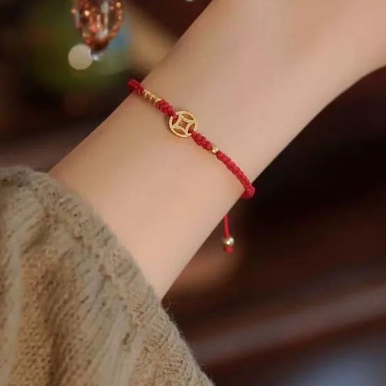 Lucky Red String Bracelet Adjustable Bracelet For Lucky Wealth Women Men Fashion Jewelry with Lucky Coin Amulet Bracelet