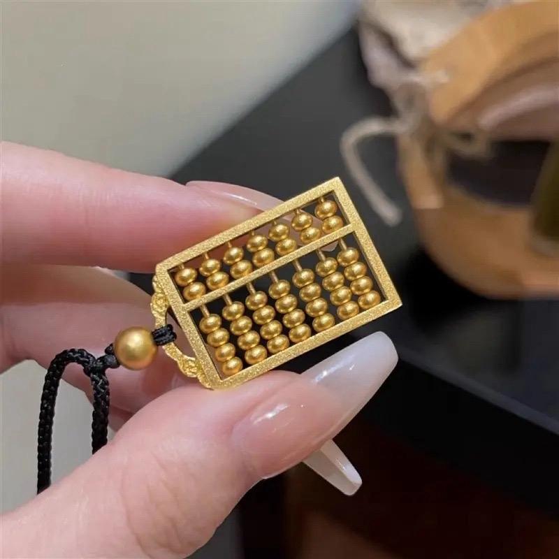 Ziyang Abacus Pendant Necklace For Women and Men Jewelry Accessories with Black Cord