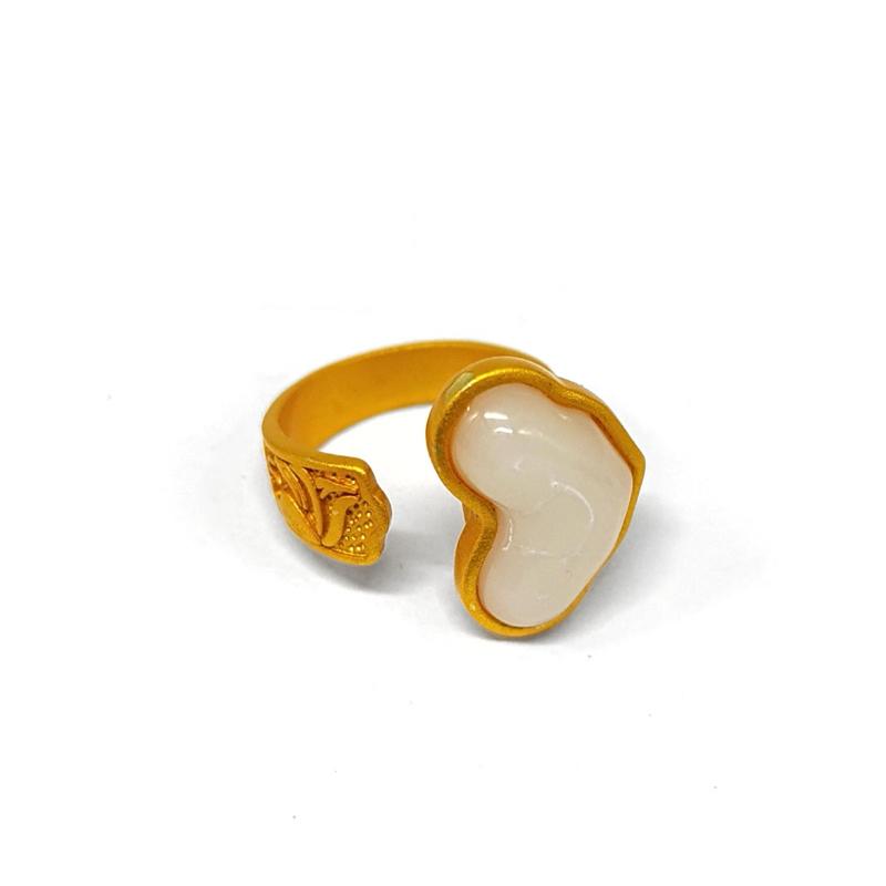 Ziyang Fengshui Lucky Charm Ruyi Ring Adjustable Size for Women Men Fashion Jewelry Accessories Elegant Design Unisex
